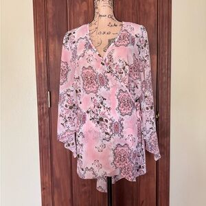 Vintage Lane Bryant wrap sheer top size 14-16